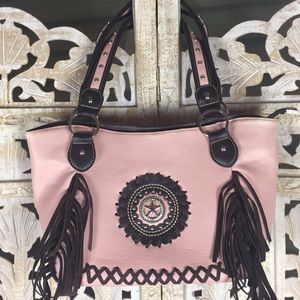 Rustic Coutures Faux LeatherTexas Star Western Bag